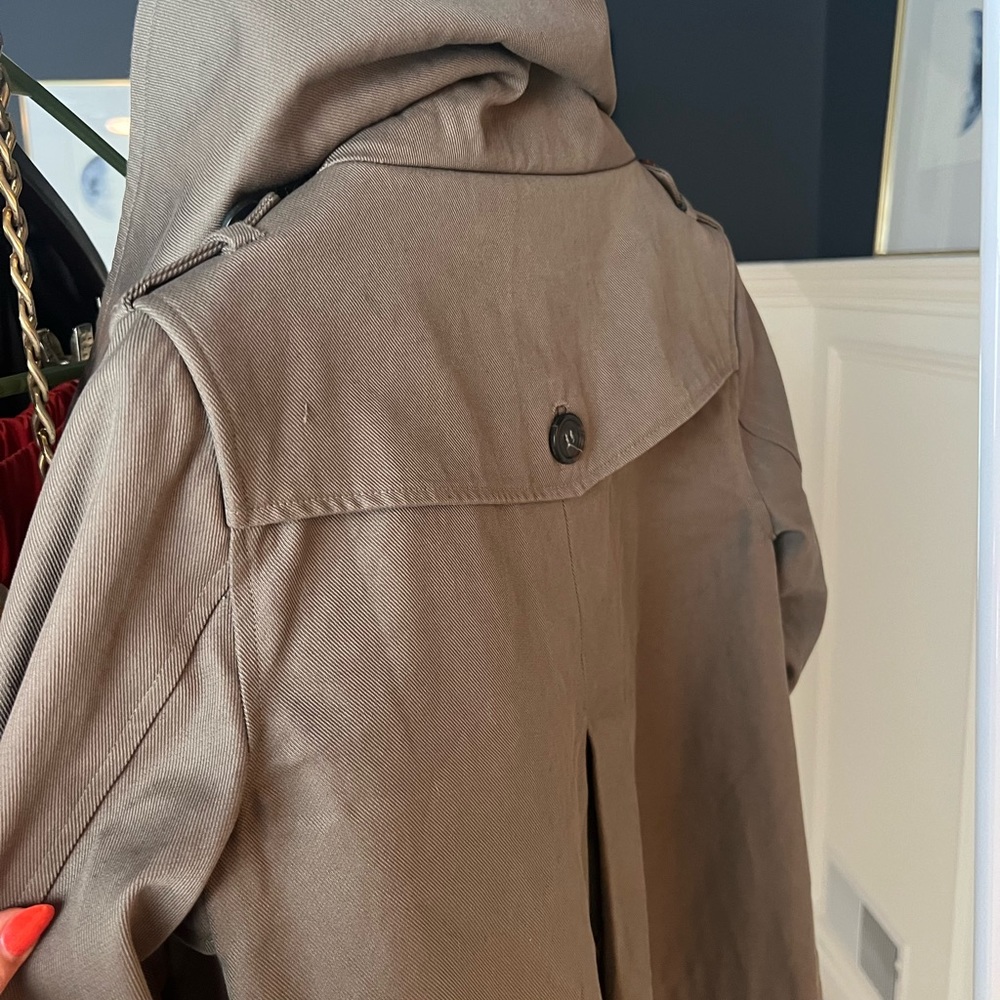 Crop trench jacket